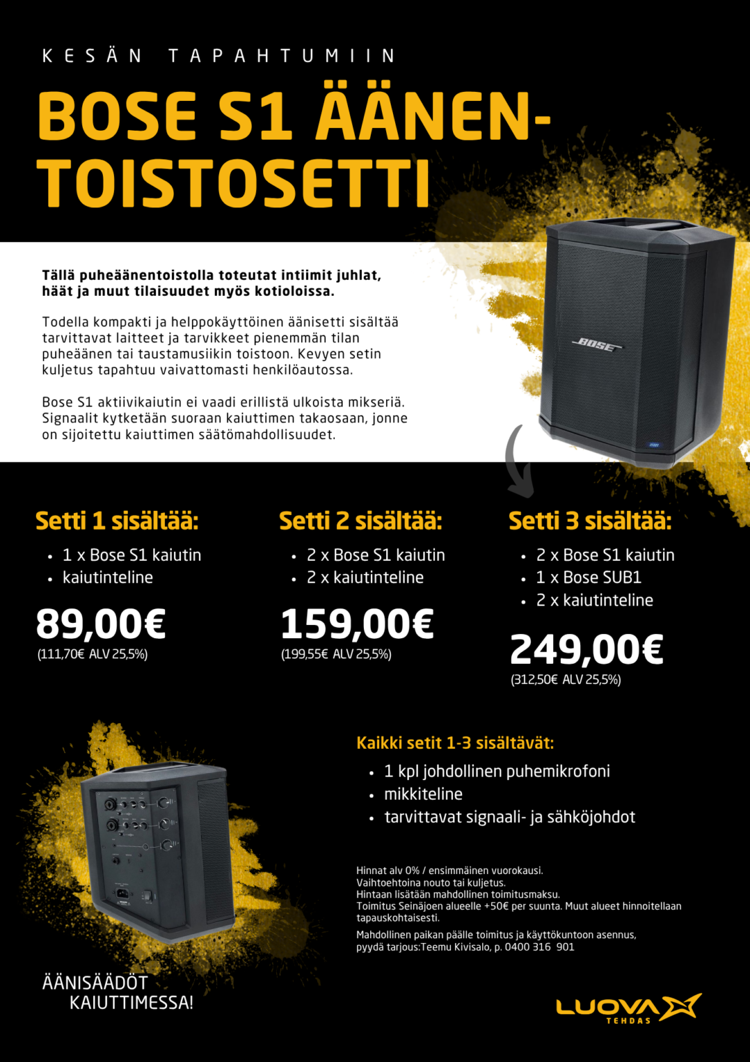 puheäänentoisto Bose S1
